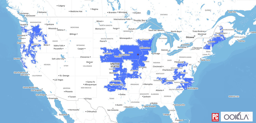 Mapa LTE celular de EE. UU.